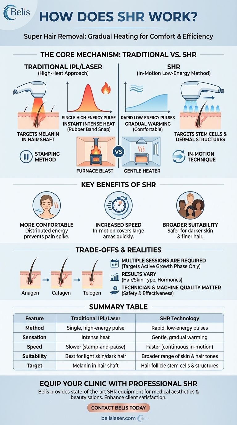 Como funciona o SHR? Descubra a Tecnologia de Remoção de Pelos Suave e em Movimento Guia Visual