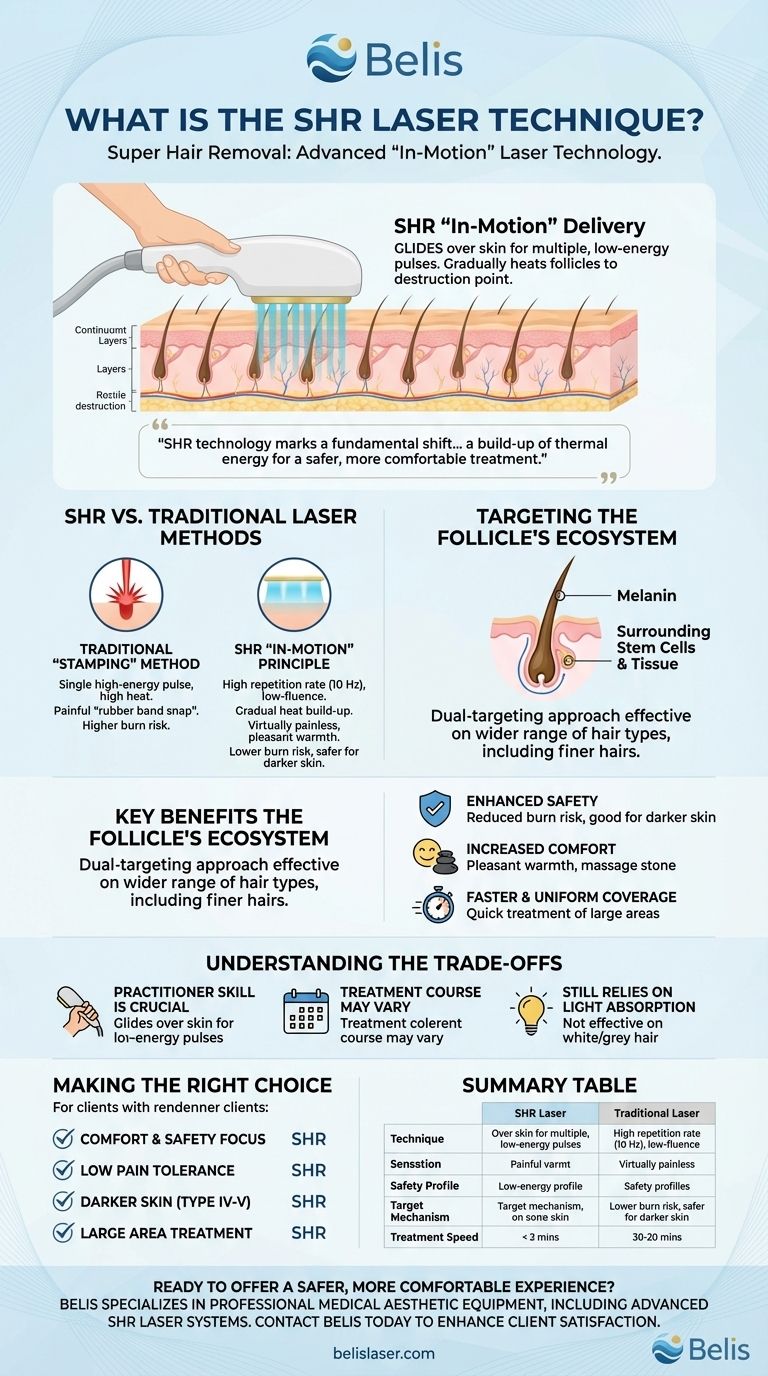 What is the SHR laser technique? A Gentle, In-Motion Approach to Hair Removal Visual Guide