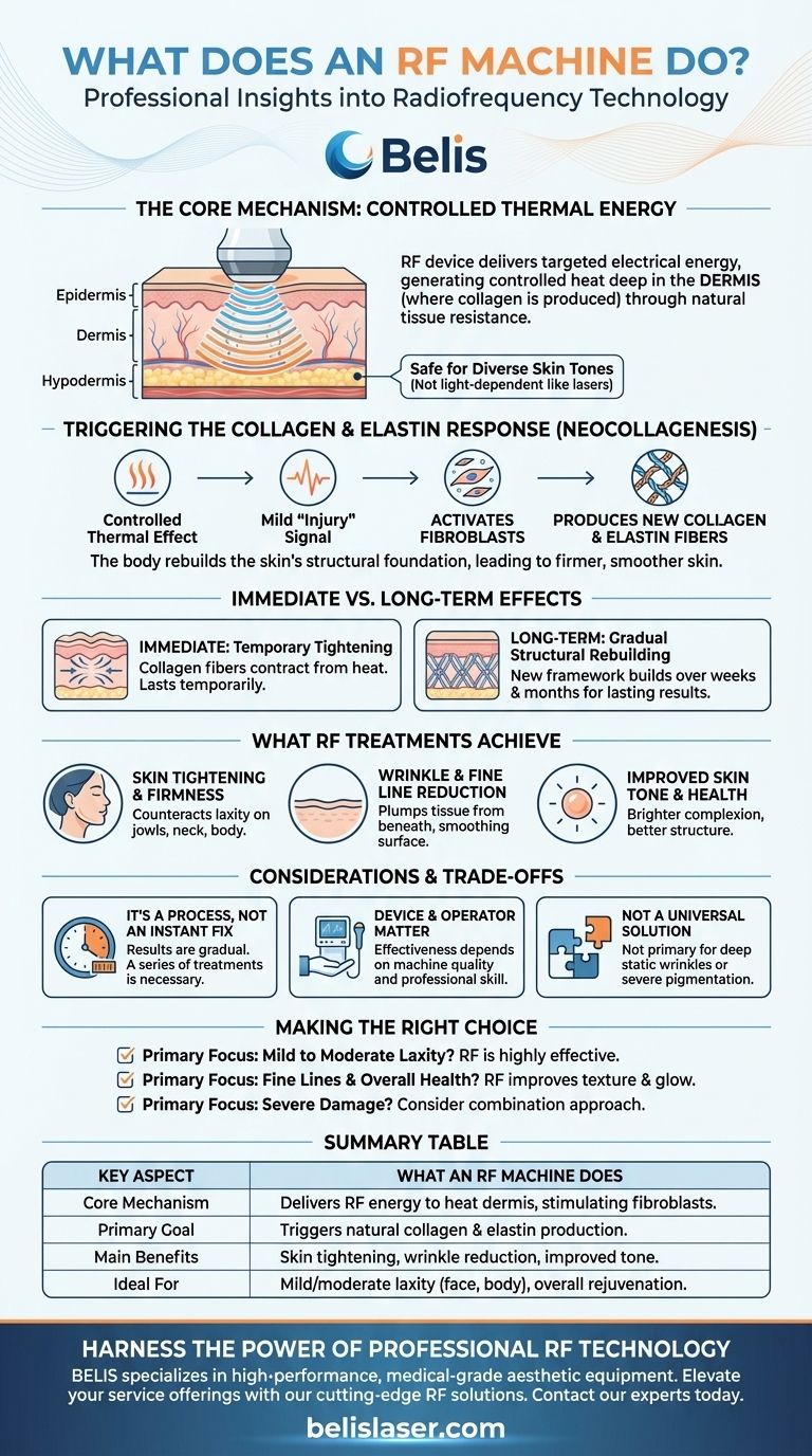 Was bewirkt ein RF-Gerät? Stimulieren Sie die natürliche Regeneration Ihrer Haut für straffere, festere Haut Visuelle Anleitung