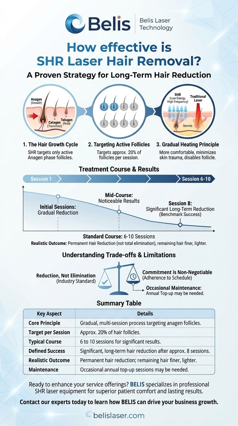 Quanto è efficace la depilazione laser SHR? Ottieni una riduzione dei peli a lungo termine Guida Visiva