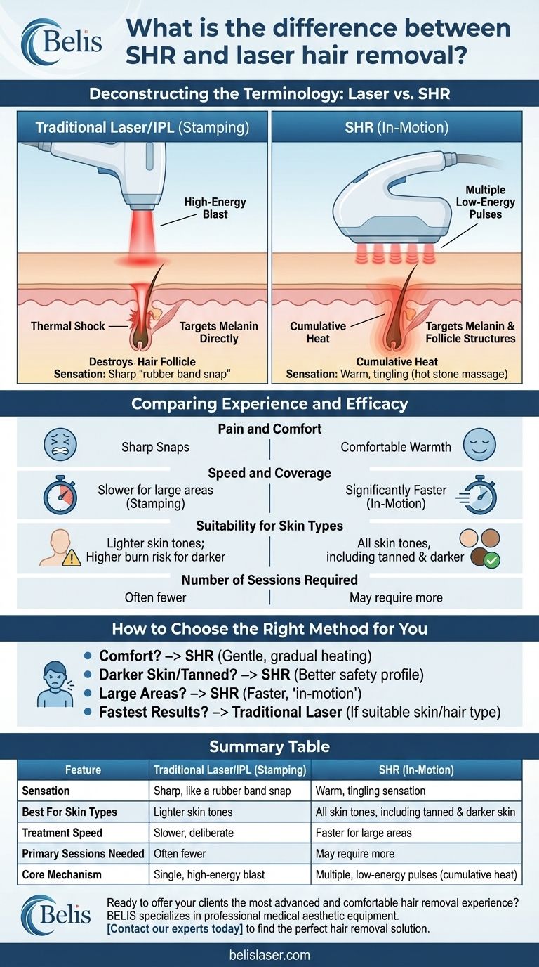 SHRとレーザー脱毛の違いは何ですか？あなたに合った方法を選びましょう ビジュアルガイド