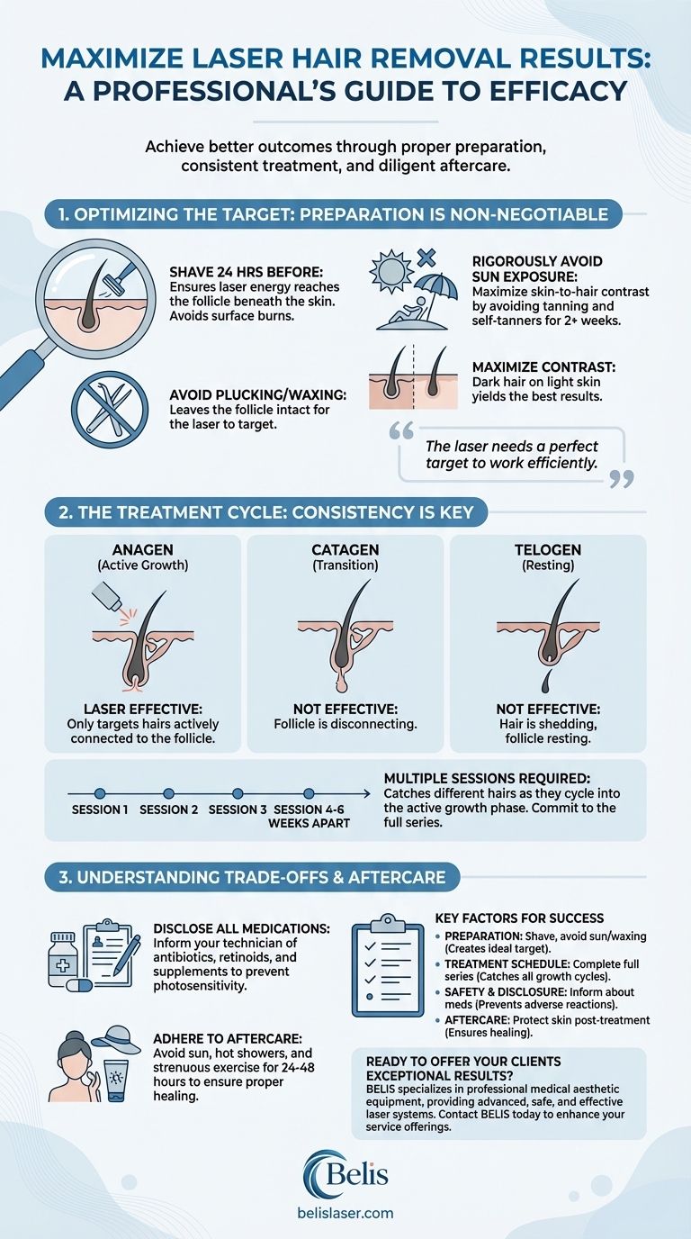 レーザー脱毛でより良い結果を得るには？滑らかで長持ちする脱毛を実現する ビジュアルガイド