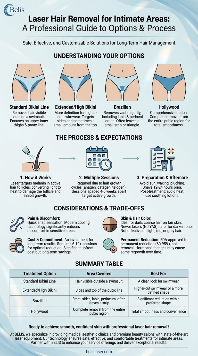 Ist eine Laser-Haarentfernung im Intimbereich möglich? Ein Leitfaden für eine sichere und effektive Behandlung Visuelle Anleitung