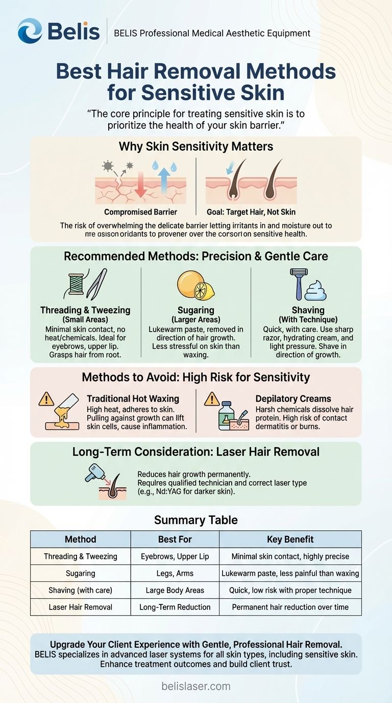 Quelle méthode d'épilation est la meilleure pour les peaux sensibles ? Des options douces et efficaces pour les peaux délicates. Guide Visuel