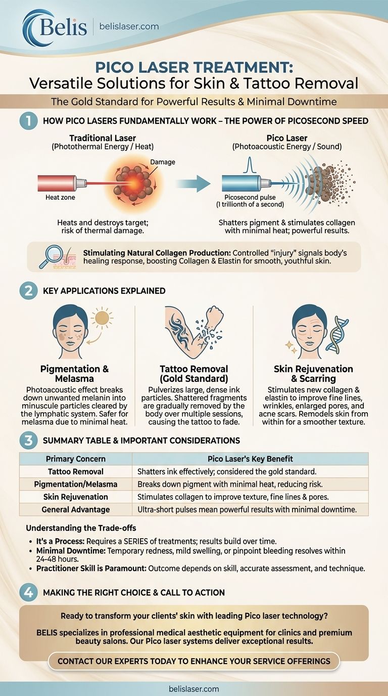 ピコレーザー治療は何に効果がありますか？ダウンタイムを最小限に抑え、透明感のある若々しい肌を実現 ビジュアルガイド