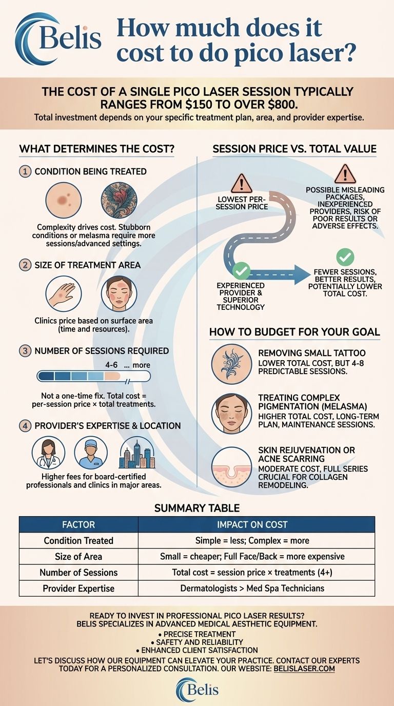 كم تبلغ تكلفة ليزر البيكو؟ تفصيل واضح لعوامل التسعير دليل مرئي