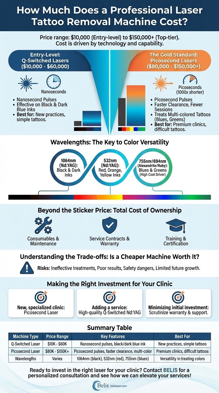 레이저 문신 제거 기계 비용은 얼마입니까? 귀하의 클리닉에 적합한 기술을 선택하십시오 시각적 가이드