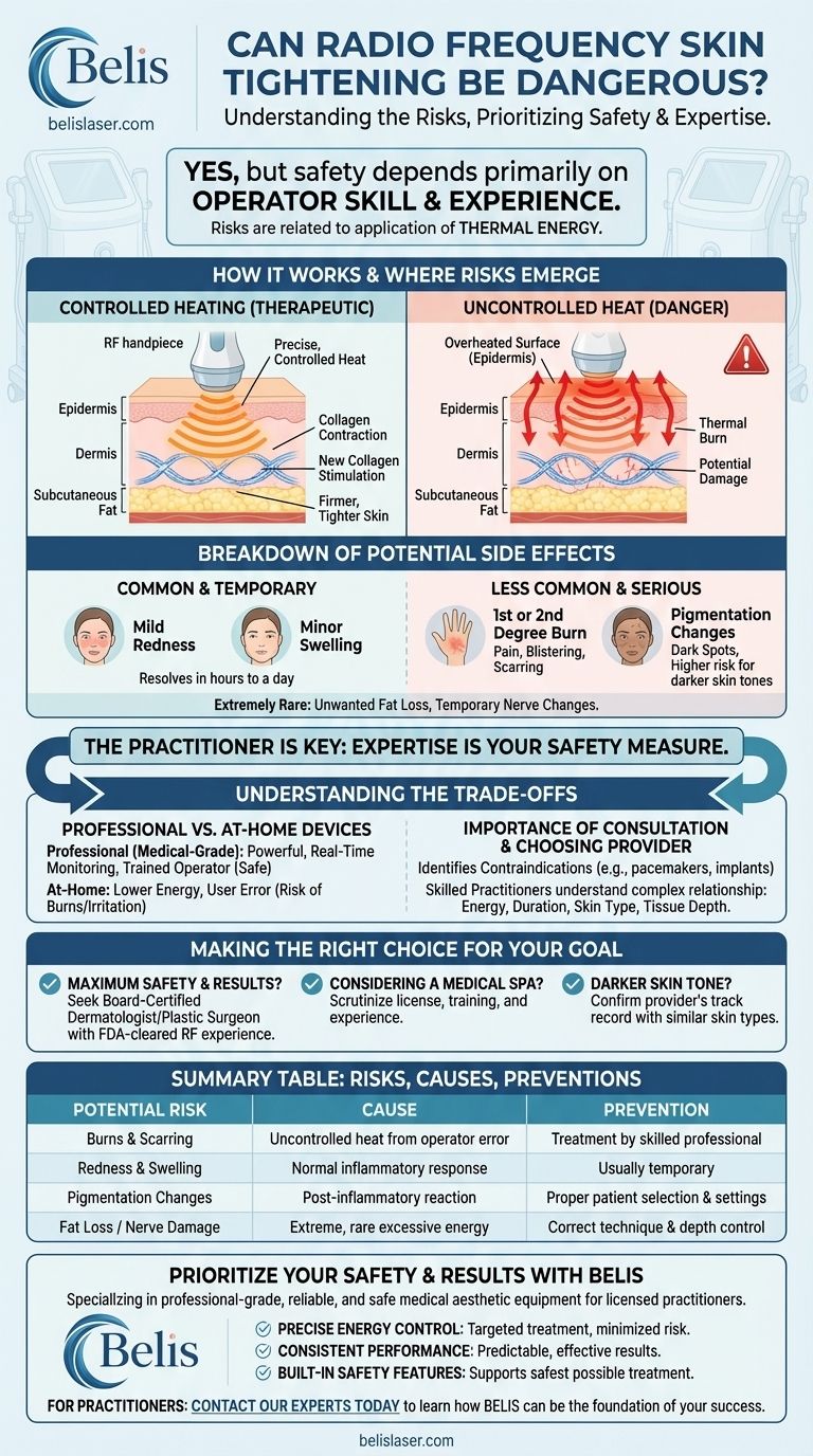 Il rassodamento cutaneo a radiofrequenza può essere pericoloso? Come garantire un trattamento sicuro ed efficace Guida Visiva