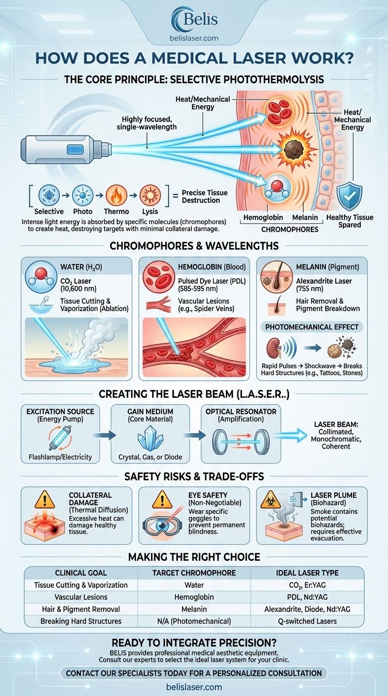 의료용 레이저는 어떻게 작동할까요? 선택적 광열분해의 힘을 확인해 보세요 시각적 가이드