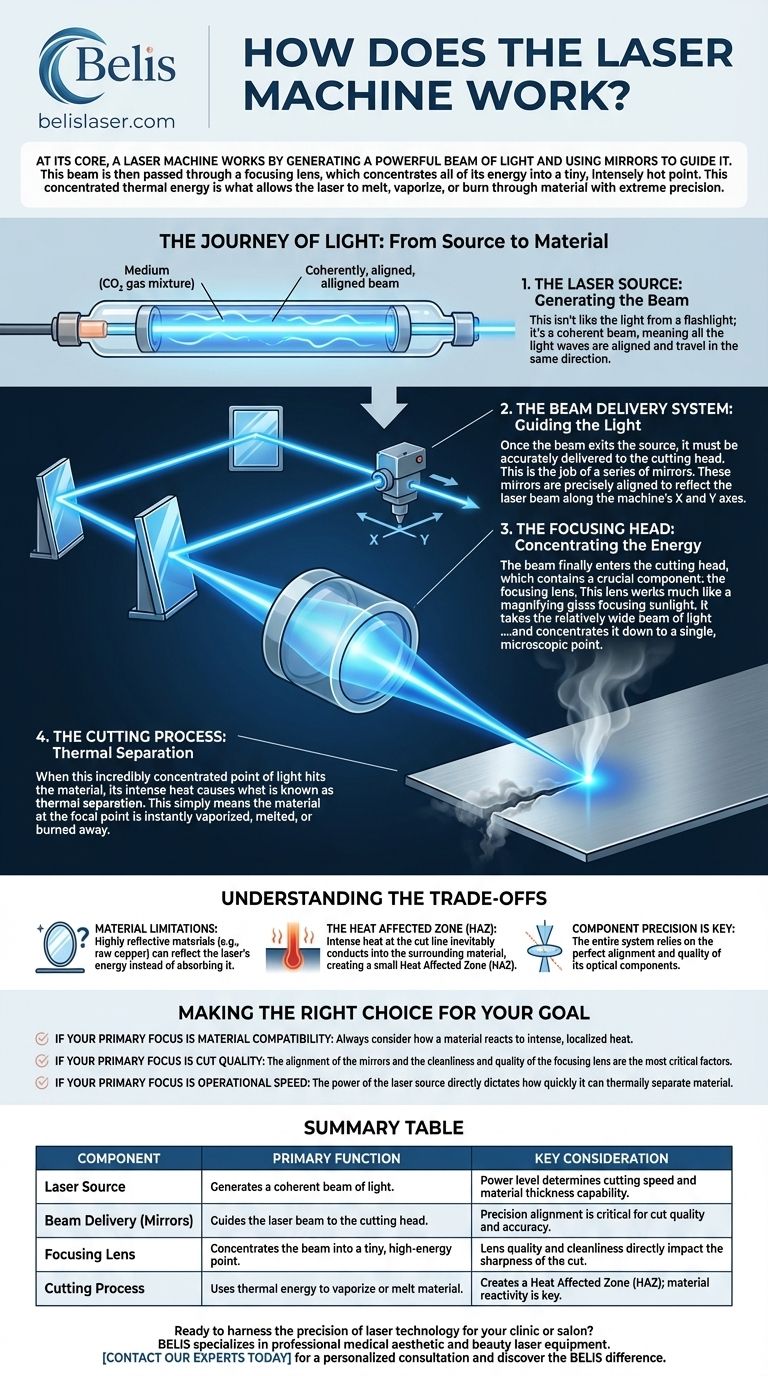 레이저 기계는 어떻게 작동하나요? 정밀 재료 가공 가이드 시각적 가이드
