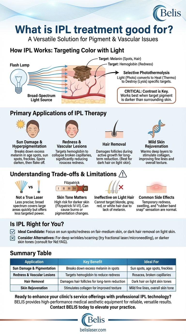 IPL治療は何に効果がありますか？シミ、赤み、脱毛のターゲット ビジュアルガイド