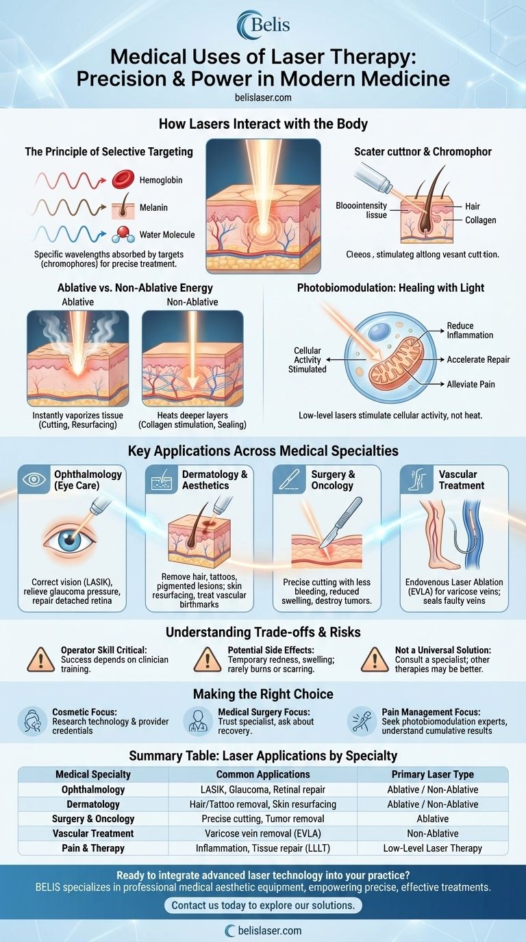 Quais são os usos médicos da terapia a laser? Um Guia para Tratamento de Precisão Guia Visual