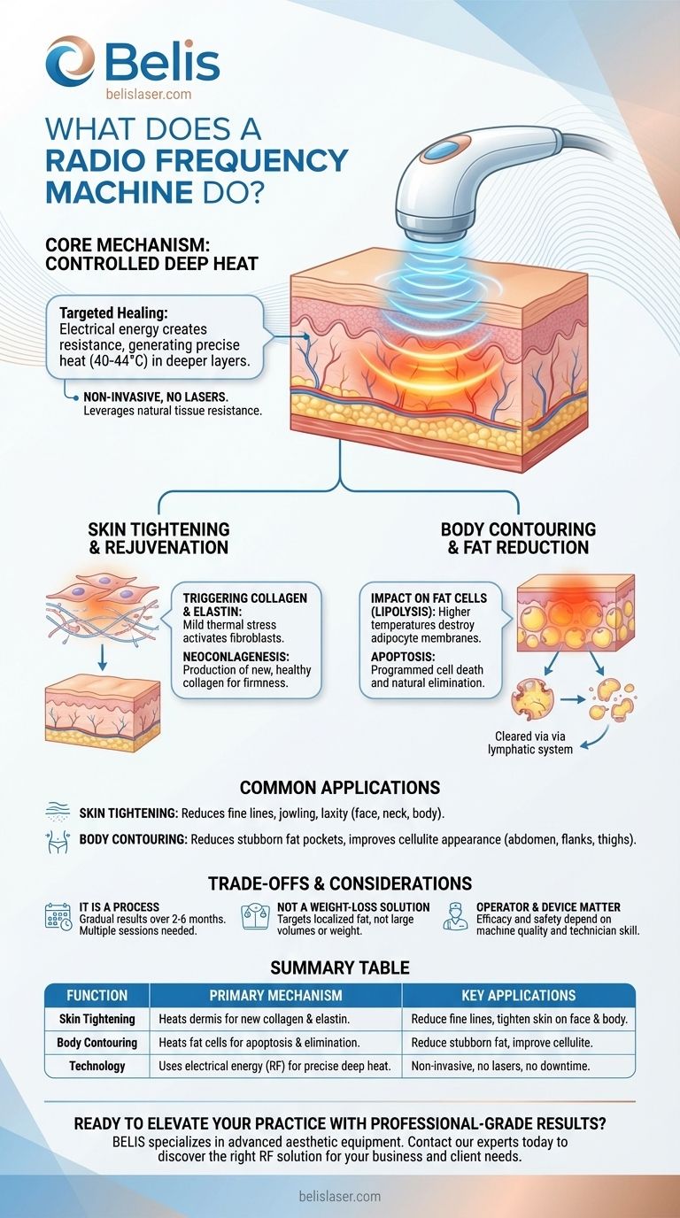 고주파 기계는 무엇을 하나요? 비수술적 피부 탄력 개선 및 바디 컨투어링 달성 시각적 가이드