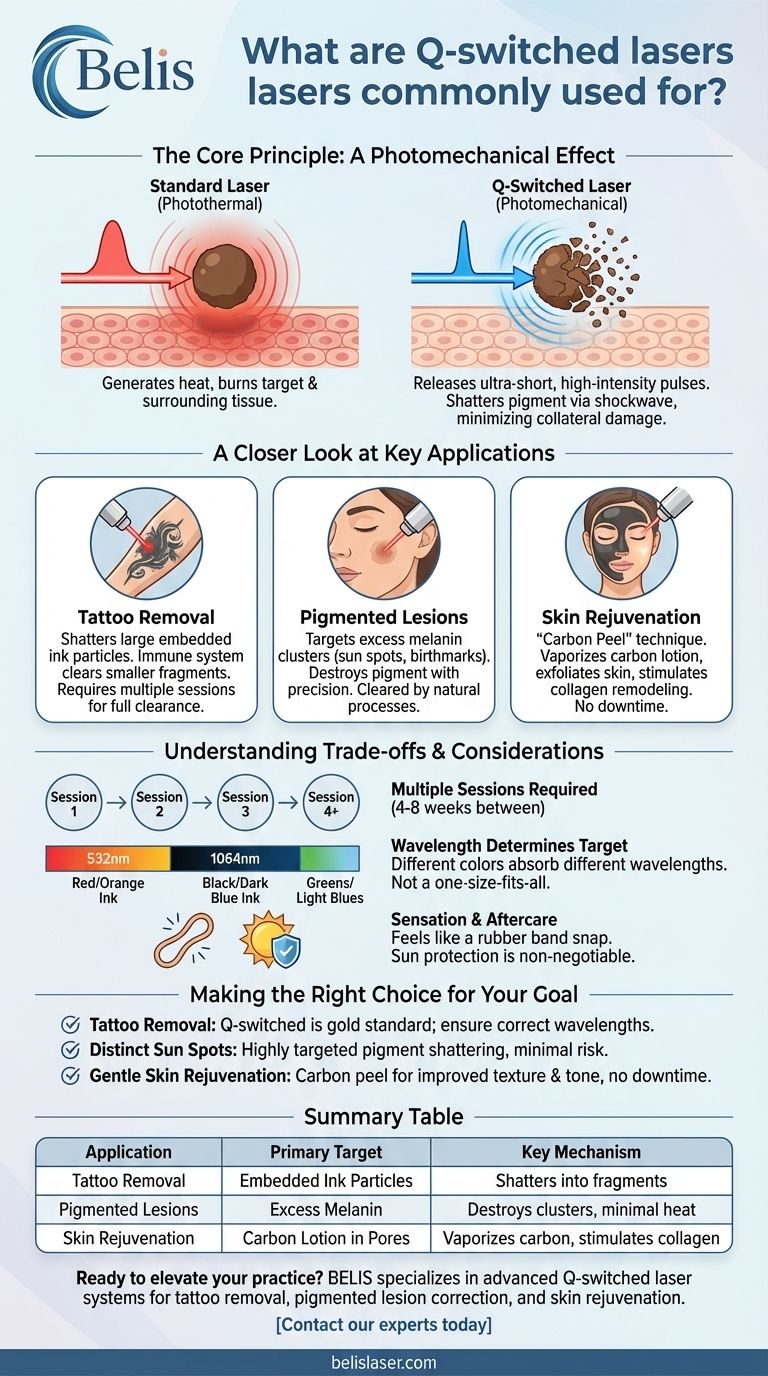 Wofür werden Q-Switched-Laser häufig eingesetzt? Entfernen Sie Tätowierungen & Pigmentierung mit Präzision Visuelle Anleitung