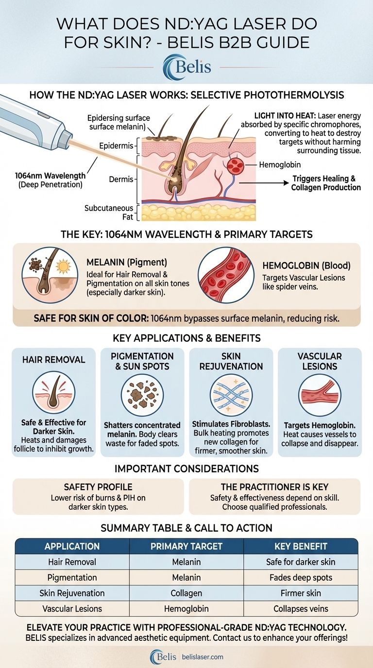 O que o laser Nd:YAG faz pela pele? Alcance o Rejuvenescimento Versátil da Pele e a Remoção de Pelos Guia Visual
