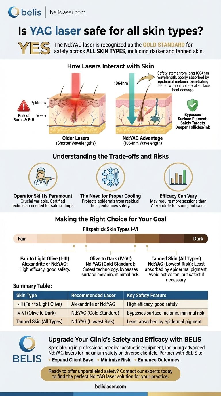 YAGレーザーはすべての肌タイプに安全ですか？濃い肌や日焼けした肌のゴールドスタンダード ビジュアルガイド
