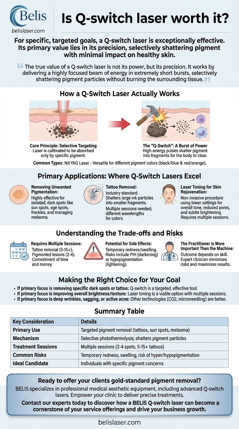 ¿Vale la pena el láser Q-switch? La guía definitiva para la eliminación precisa de pigmentos Guía Visual