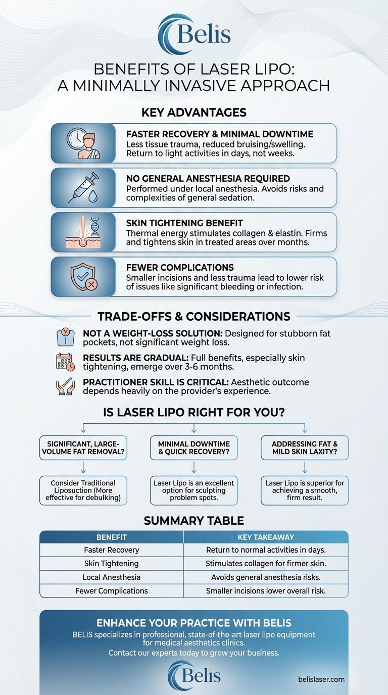 Quali sono i benefici della laser lipo? Recupero più rapido e rassodamento della pelle spiegati Guida Visiva