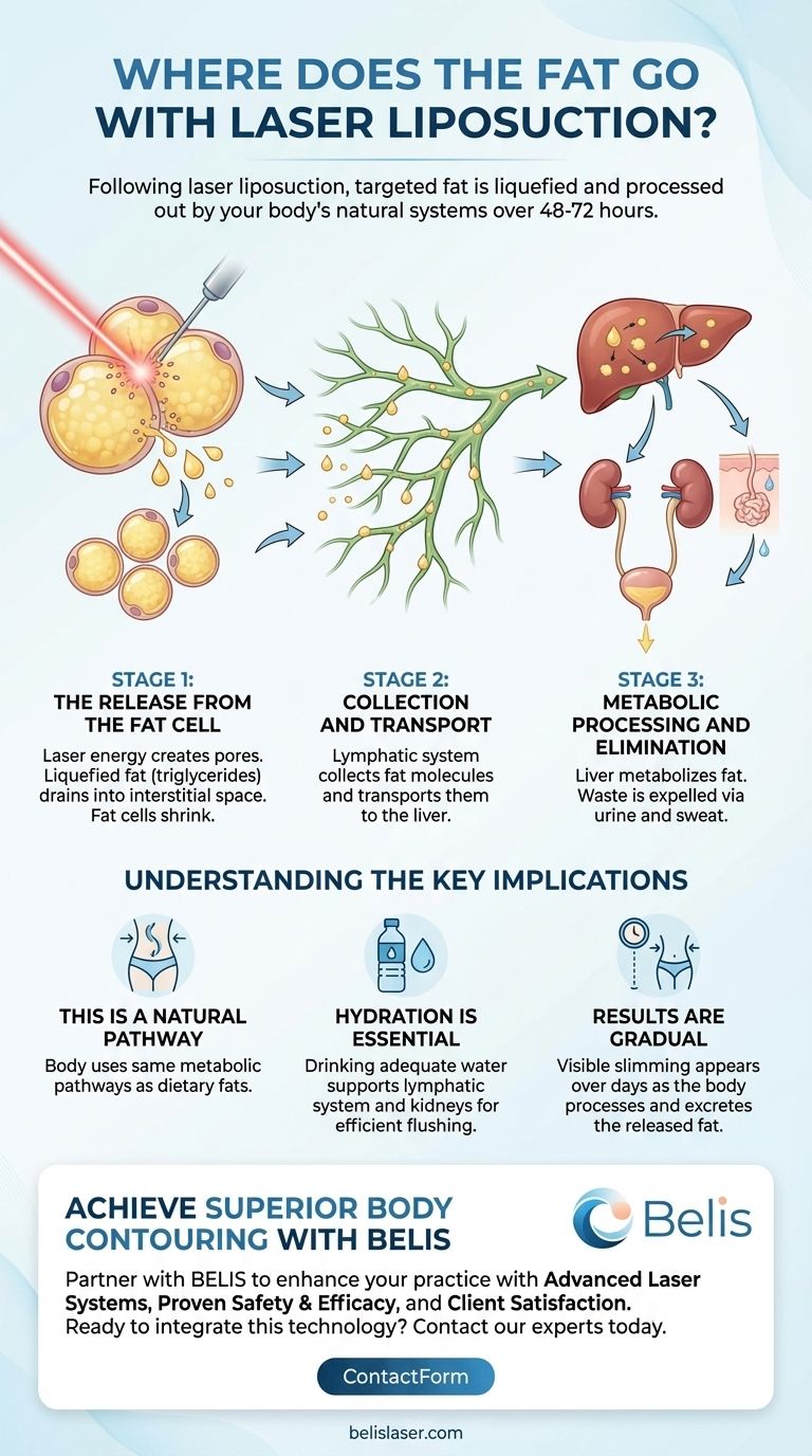 레이저 지방 흡입술 후 지방은 어디로 가는가? 자연적인 신진대사 여정 설명 시각적 가이드