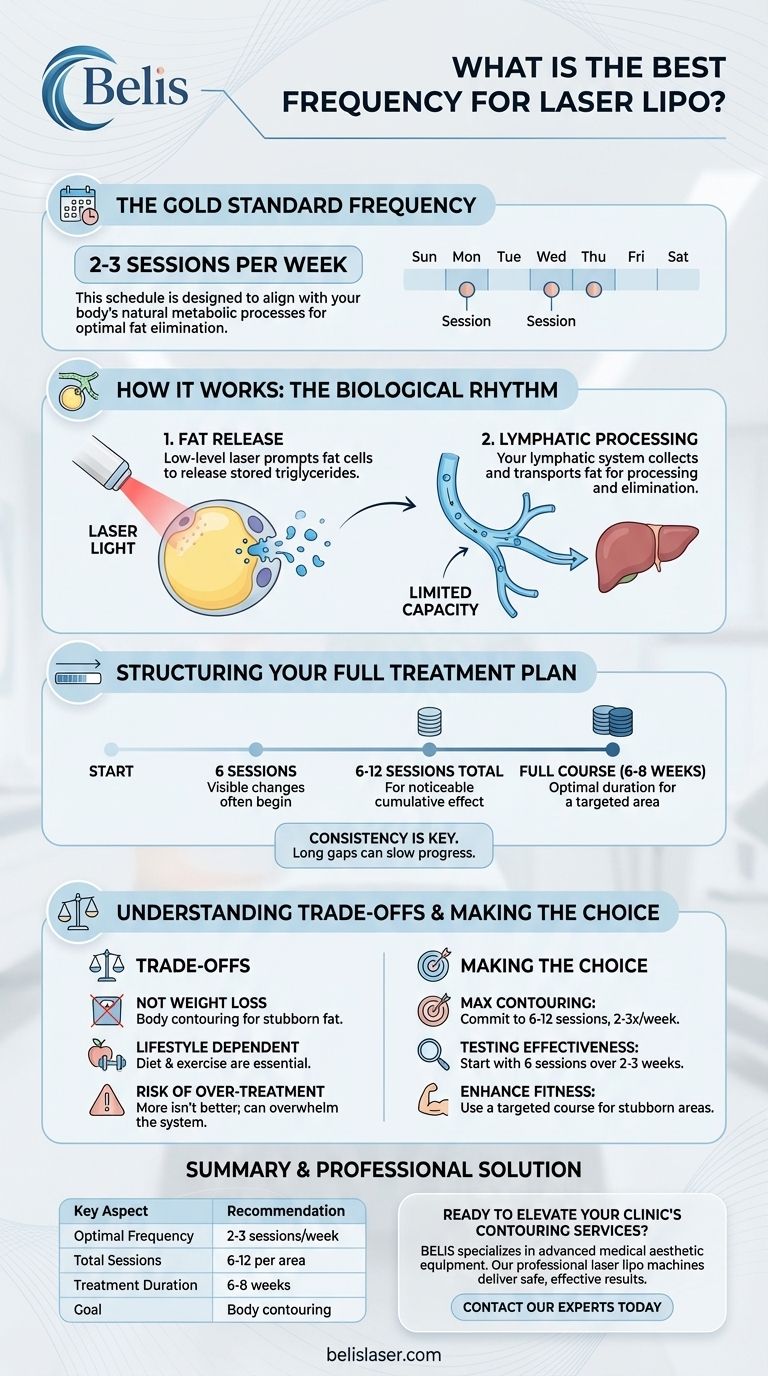 レーザー脂肪吸引の最適な頻度は？最適なボディライン形成の結果を達成するために ビジュアルガイド
