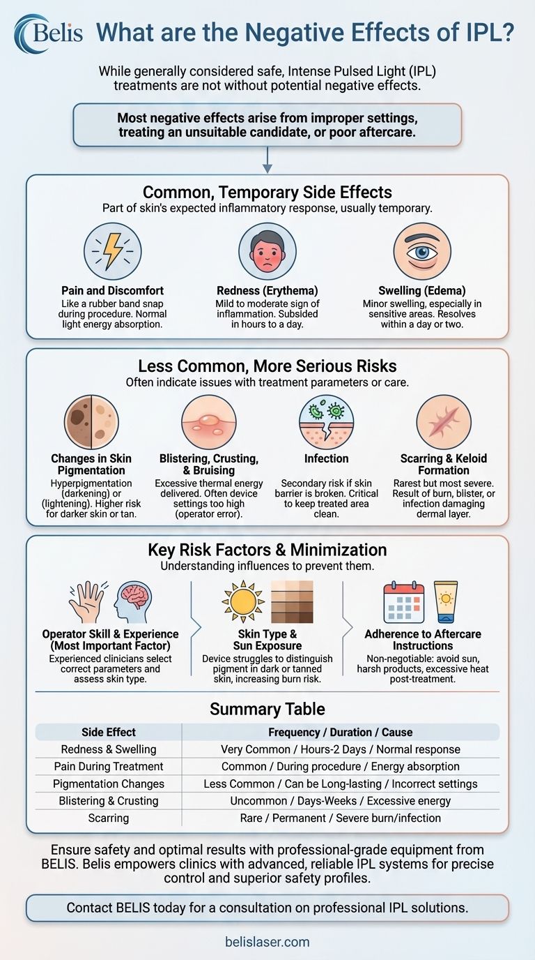ما هي الآثار السلبية لـ IPL؟ فهم المخاطر لعلاج آمن دليل مرئي