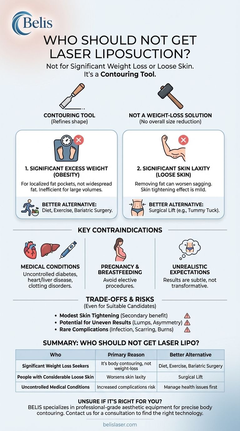 من الذي لا ينبغي عليه الخضوع لشفط الدهون بالليزر؟ تجنب النتائج غير المُرضية بمعرفة الحدود دليل مرئي