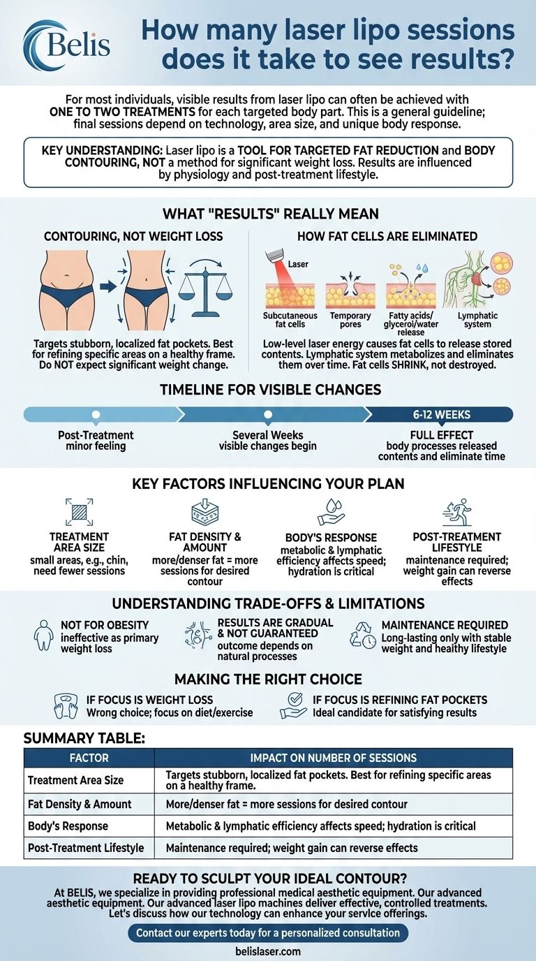 Quante sedute di laser lipolisi sono necessarie per vedere i risultati? Raggiungi i tuoi obiettivi di rimodellamento corporeo Guida Visiva
