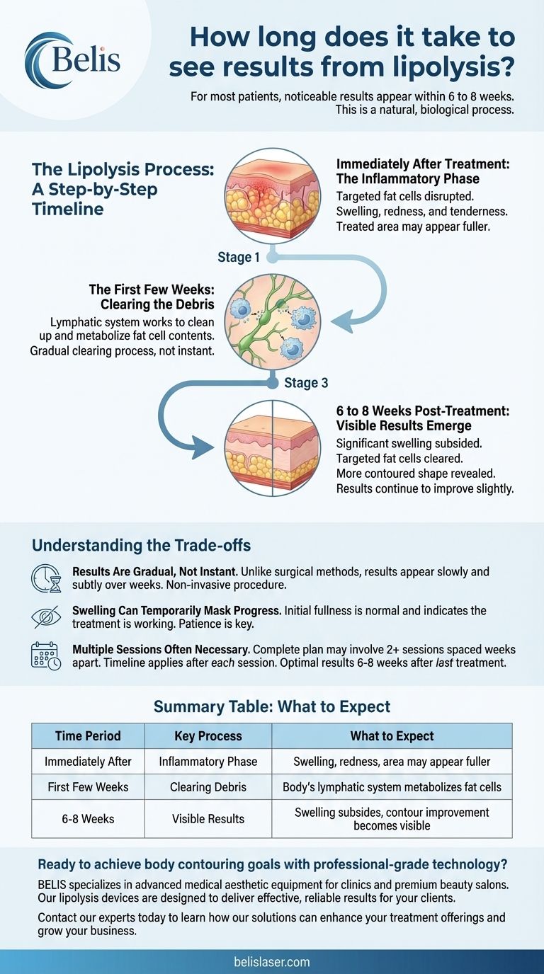 ¿Cuánto tiempo se tarda en ver los resultados de la lipólisis? Su cronograma de 6 a 8 semanas para un aspecto contorneado Guía Visual