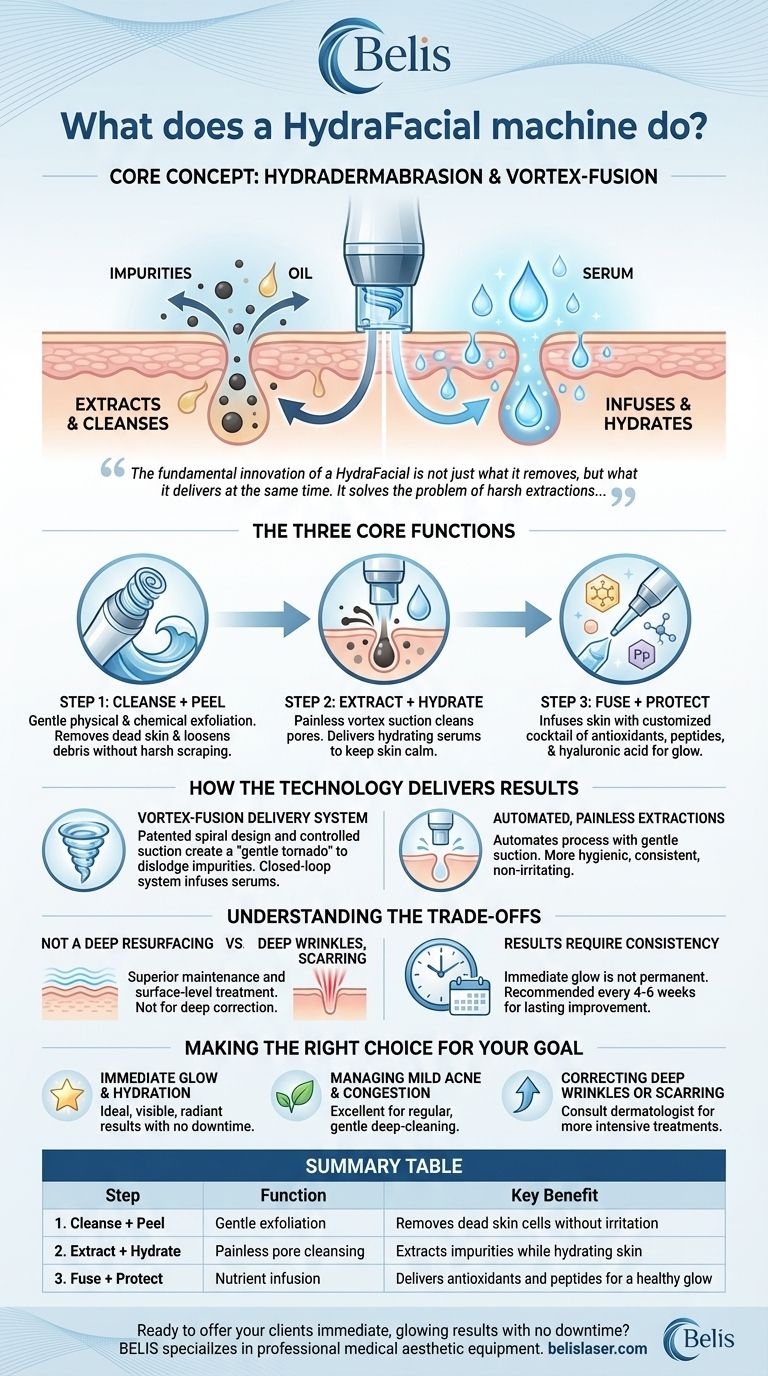 ハイドラフェイシャルマシンは何をするのですか？ダウンタイムなしで輝く肌を手に入れる ビジュアルガイド
