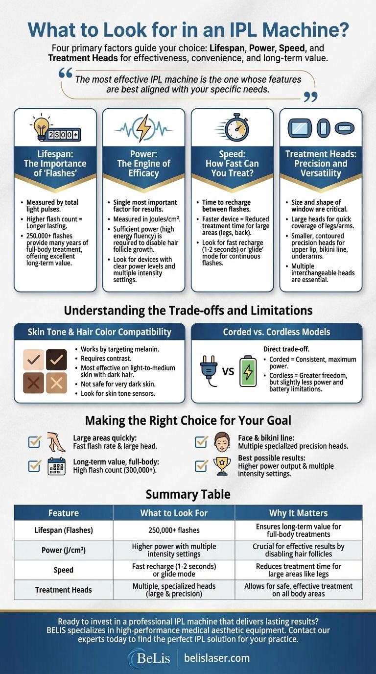 What should I look for in an IPL machine? Key Features for Effective Hair Removal Visual Guide