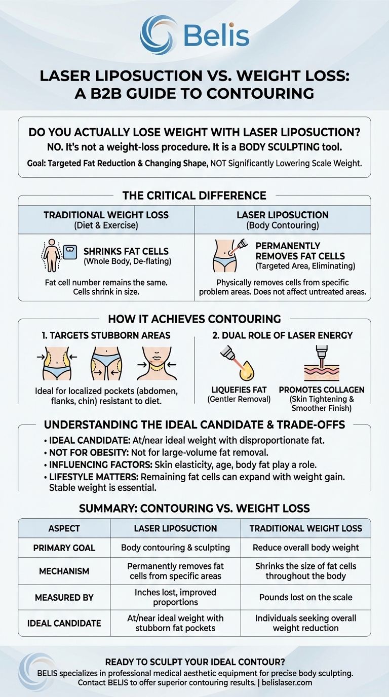 ¿Realmente se pierde peso con la liposucción láser? Es modelado corporal, no pérdida de peso Guía Visual