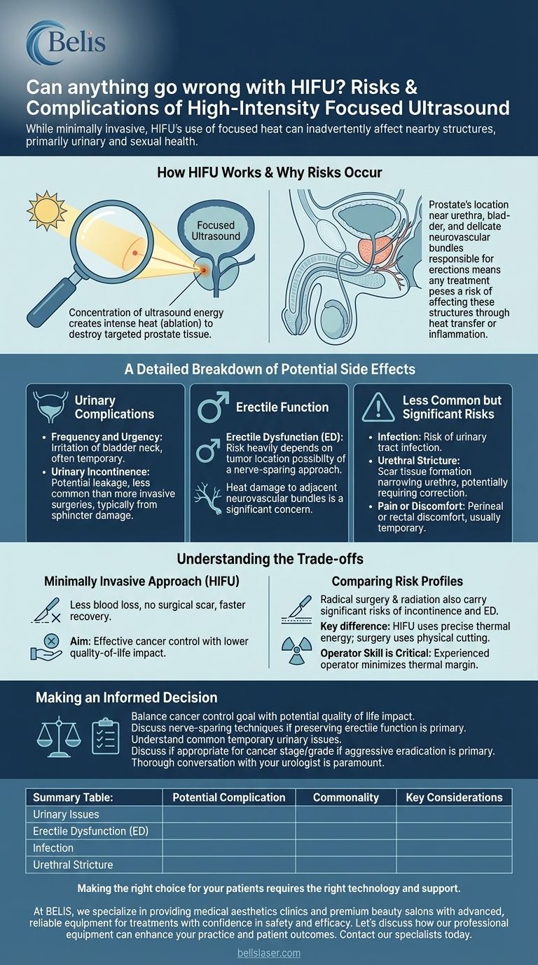 HIFU 시술에 문제가 발생할 수 있나요? 비뇨기 및 성기능 관련 부작용의 위험 이해하기 시각적 가이드