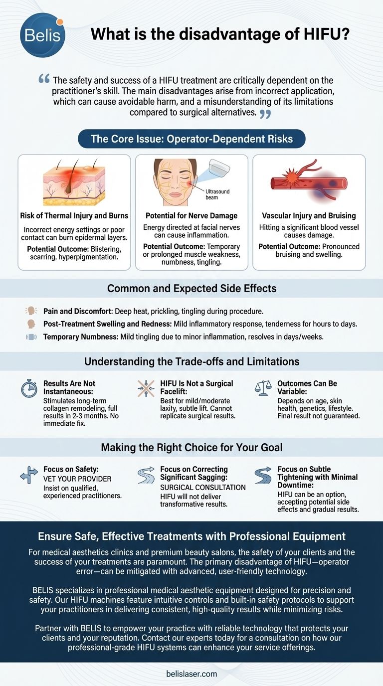 Каков недостаток HIFU? Понимание рисков, связанных с ошибками оператора Визуальное руководство