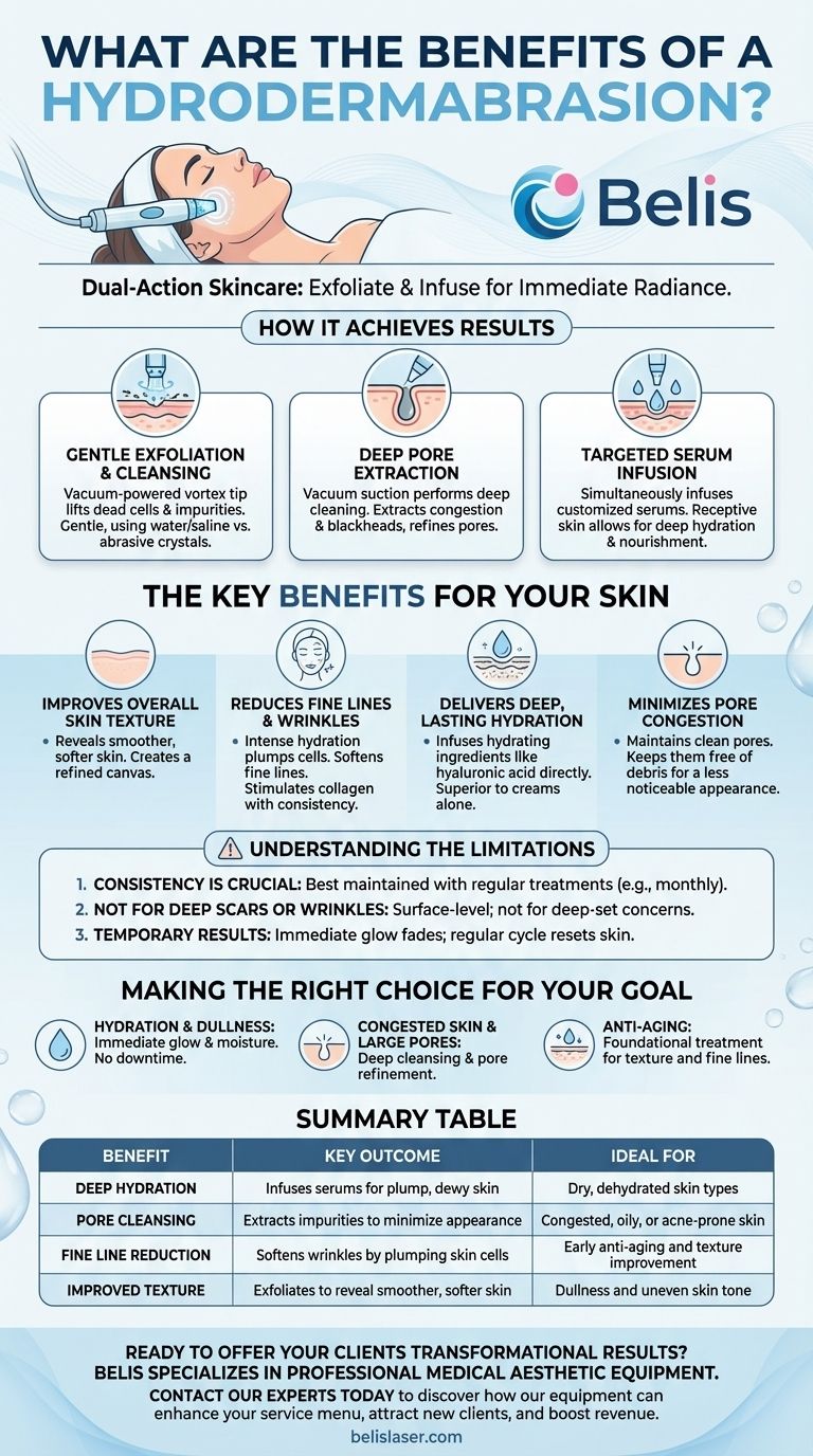 Quais são os benefícios de uma hidrodermoabrasão? Obtenha uma Pele Radiante e Hidratada Instantaneamente Guia Visual