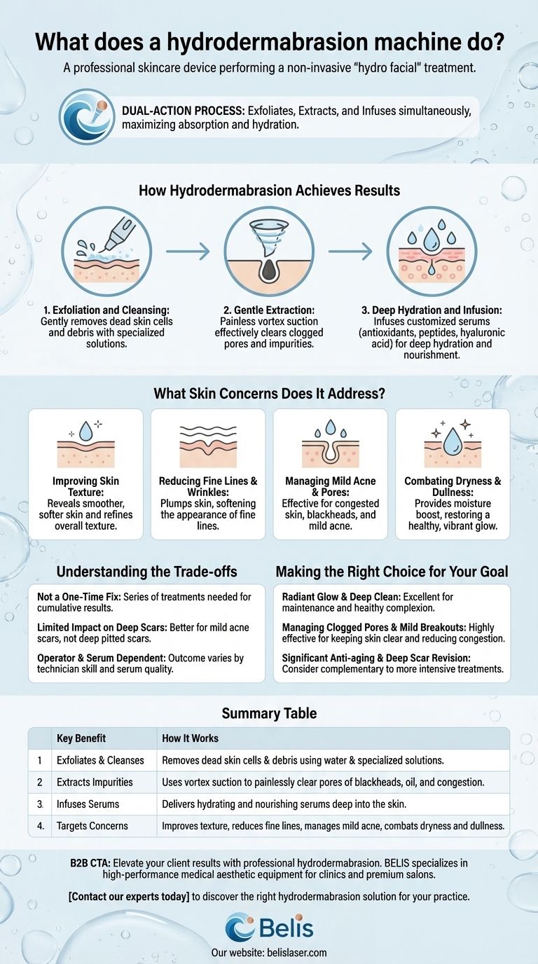 O que faz uma máquina de hidroesfoliação? Obtenha uma Pele Radiante e Hidratada Instantaneamente Guia Visual