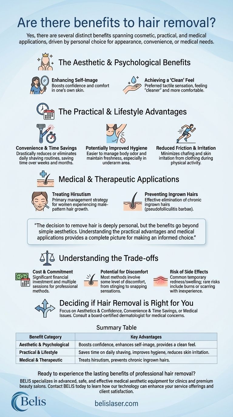 Gibt es Vorteile bei der Haarentfernung? Steigerung des Selbstvertrauens, Komfort und Hygiene Visuelle Anleitung