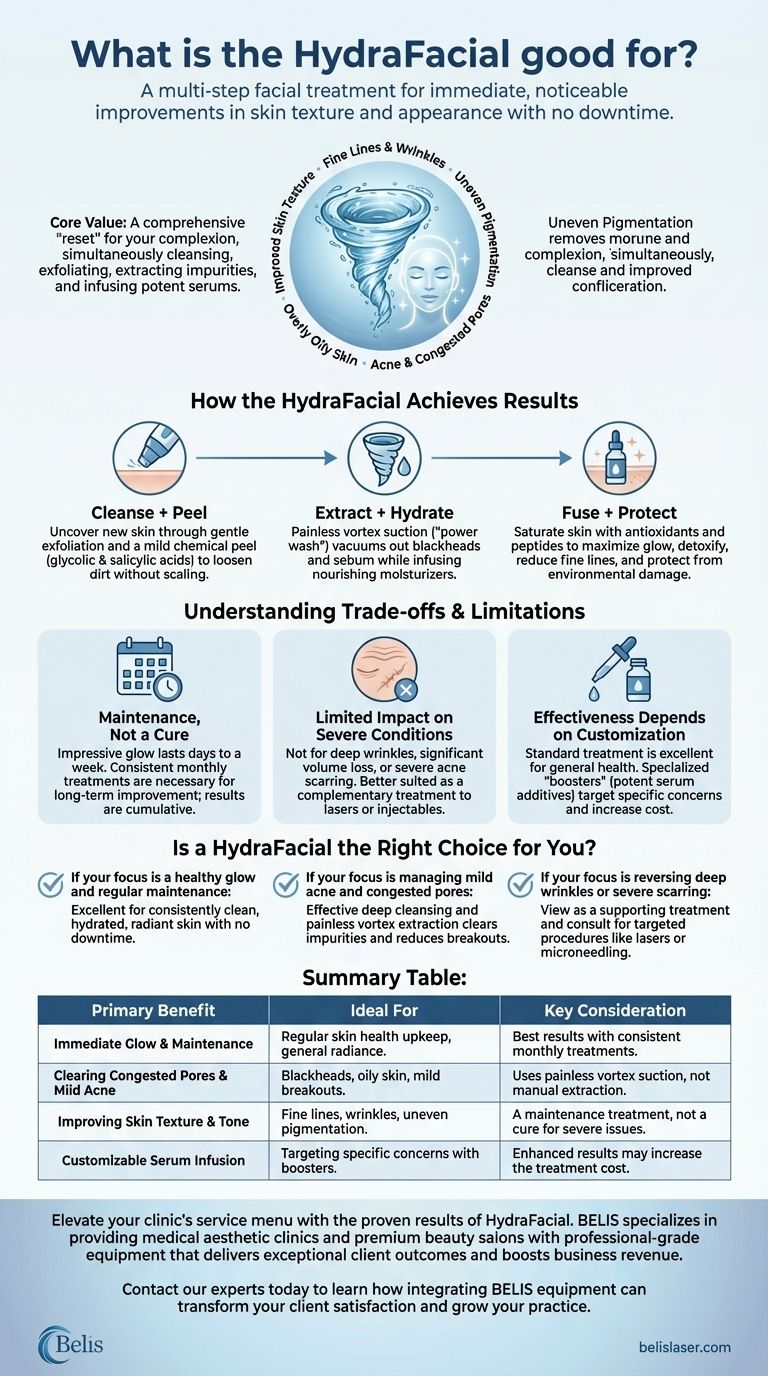 하이드라페이셜은 무엇에 좋은가요? 다운타임 없이 빛나고 건강한 피부를 만드세요 시각적 가이드