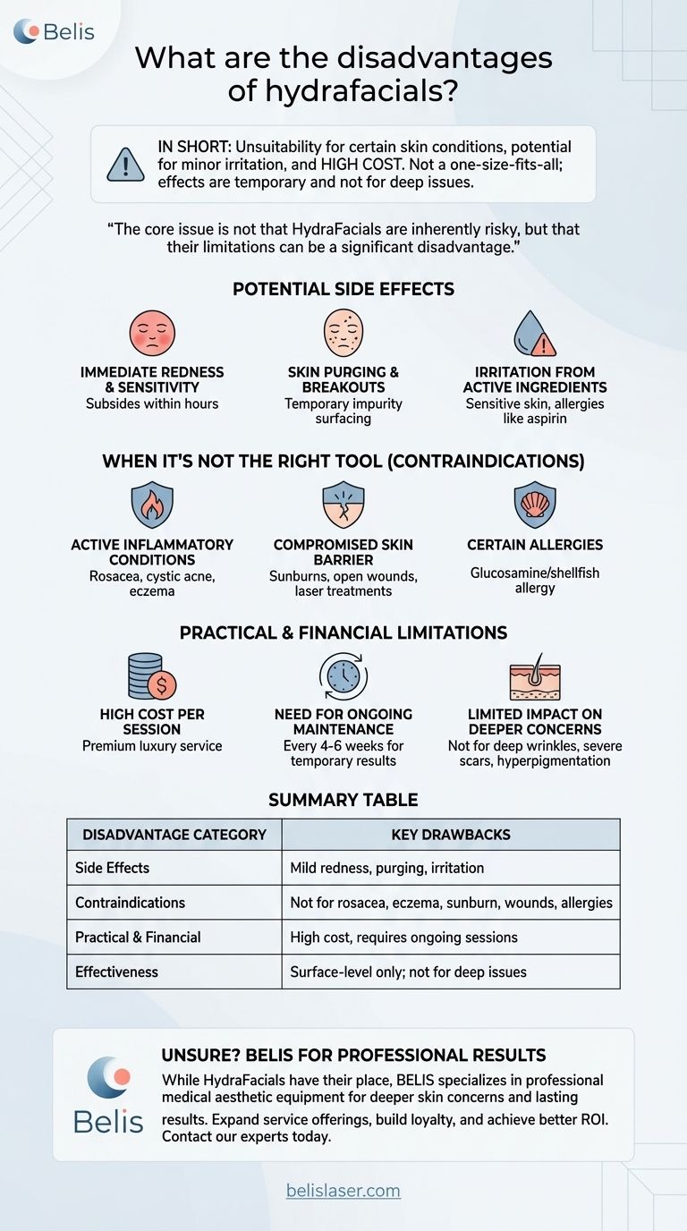 What are the disadvantages of hydrafacials? Key Limitations and Who Should Avoid It Visual Guide