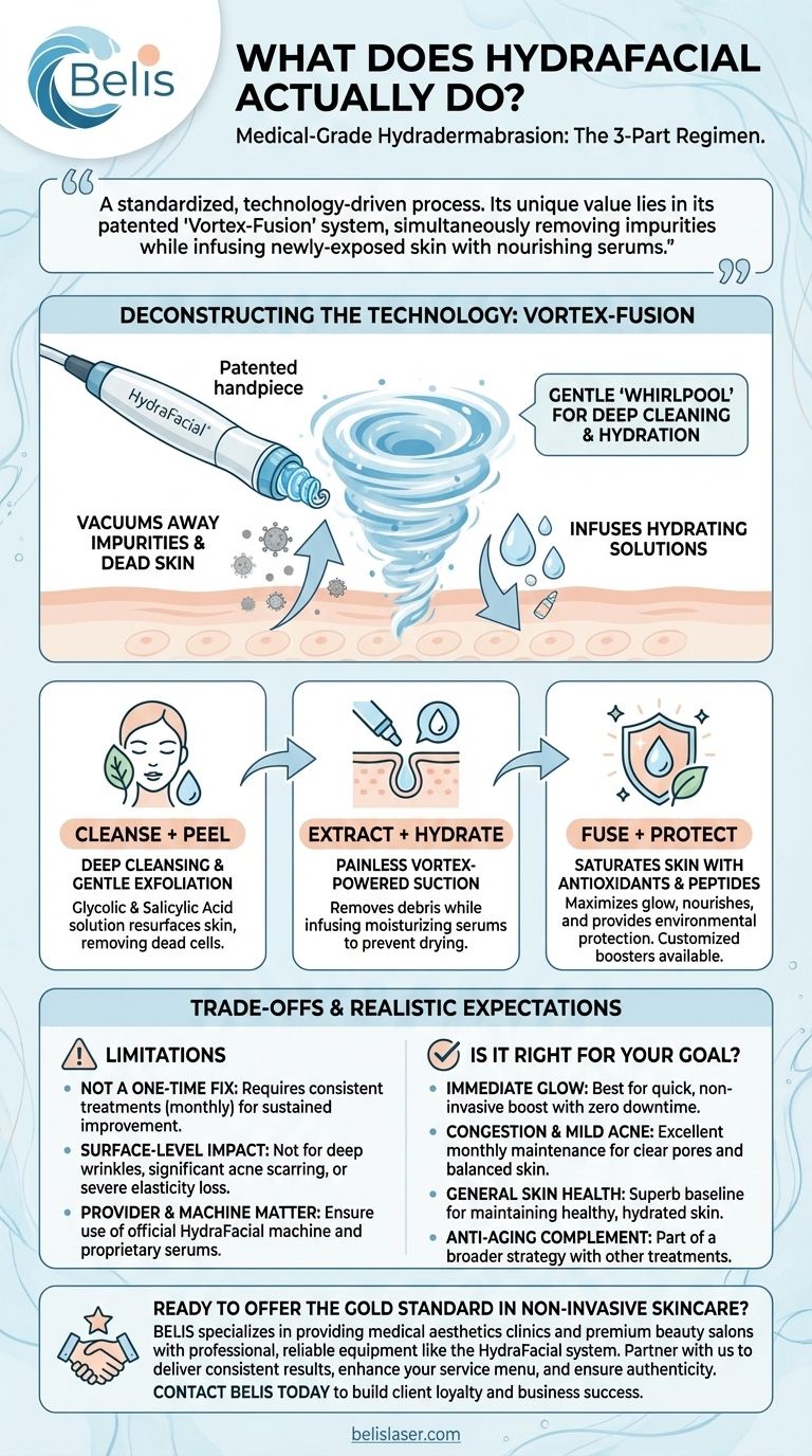 하이드라페이셜은 실제로 무엇을 하나요? 의료 등급 하이드라더마브레이션으로 즉각적인 광채를 경험하세요 시각적 가이드