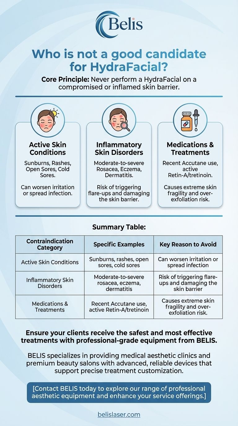 Qui n'est pas un bon candidat pour l'HydraFacial ? Éviter les risques et assurer un traitement sûr Guide Visuel