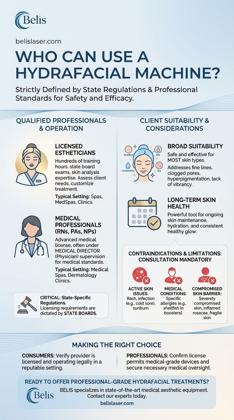 Chi può utilizzare una macchina HydraFacial? Una guida all'uso legale e sicuro Guida Visiva