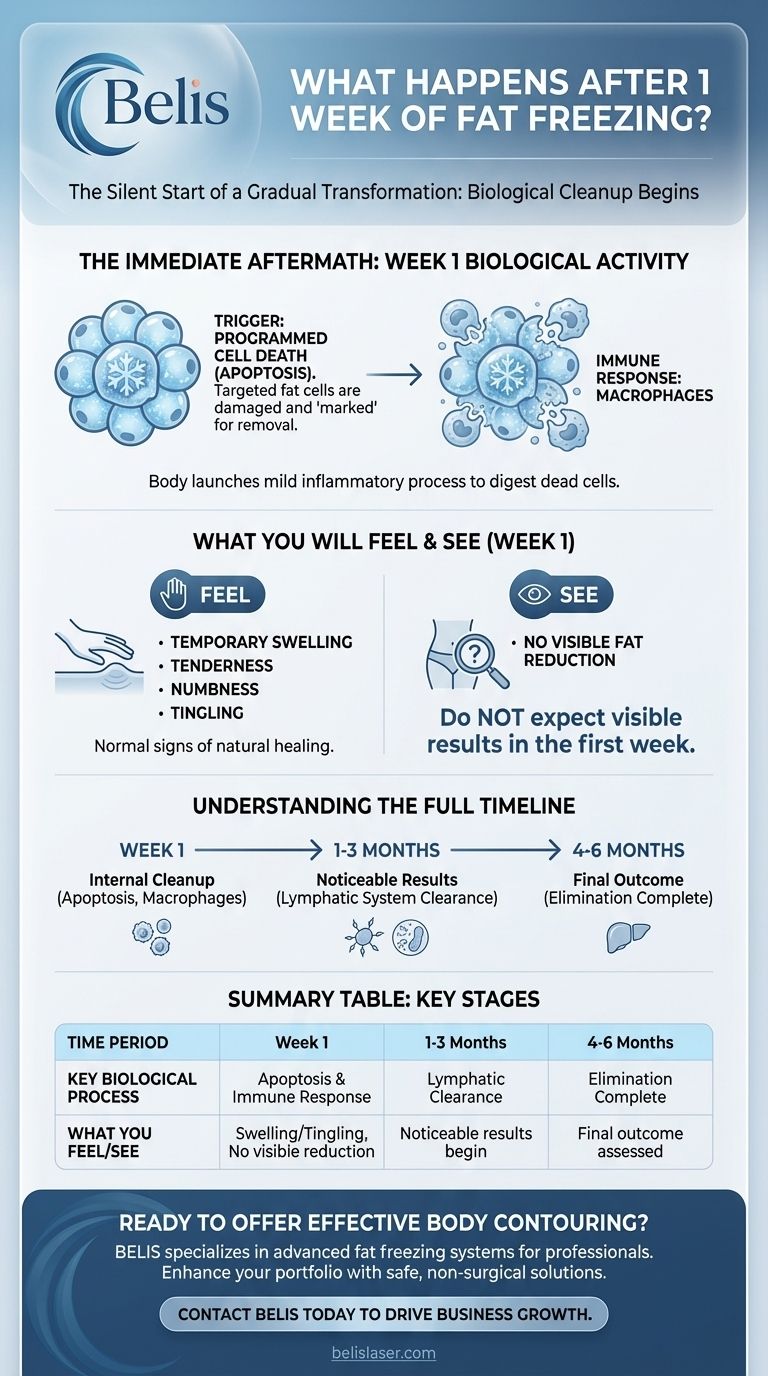 Cosa succede dopo 1 settimana di criolipolisi? L'inizio silenzioso della trasformazione del tuo corpo Guida Visiva