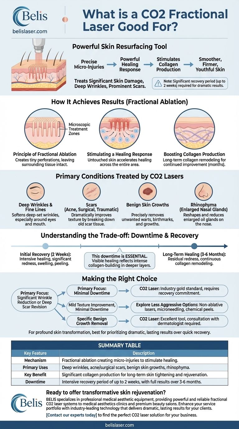 CO2 프랙셔널 레이저는 무엇에 효과적인가요? 주름 및 흉터에 대한 극적인 피부 재생 시각적 가이드