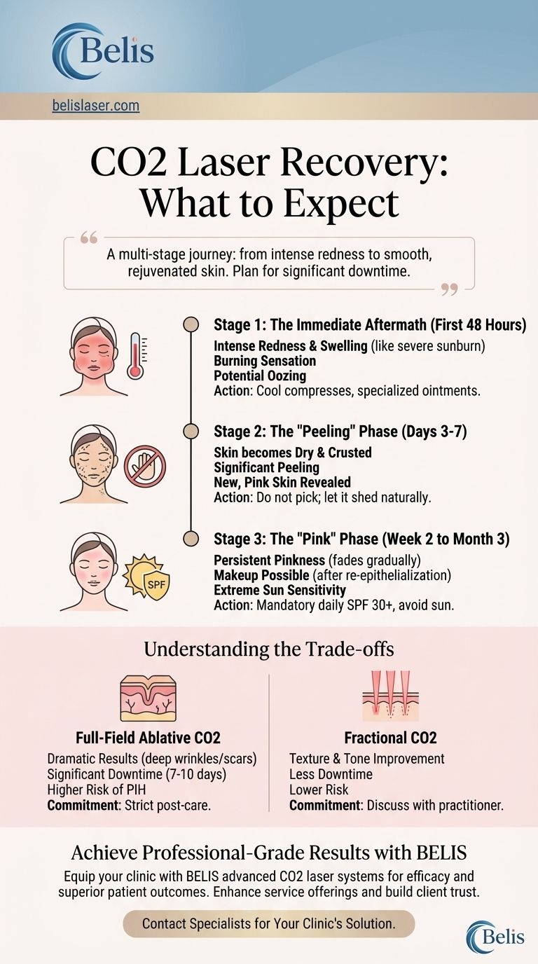 Como ficará meu rosto após um laser de CO2? Sua Linha do Tempo Completa de Recuperação Guia Visual