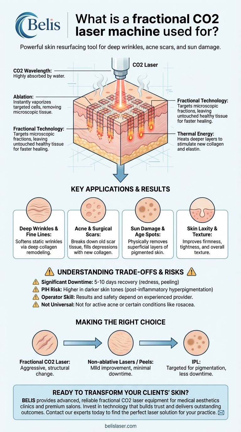 ما هو استخدام جهاز ليزر ثاني أكسيد الكربون الجزئي (Fractional CO2)؟ دليل لتجديد البشرة المتقدم دليل مرئي