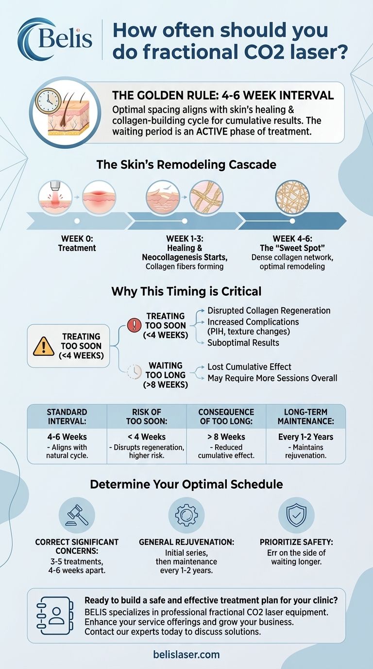 ¿Con qué frecuencia debe hacerse el láser de CO2 fraccionado? La regla de las 4-6 semanas para resultados óptimos Guía Visual