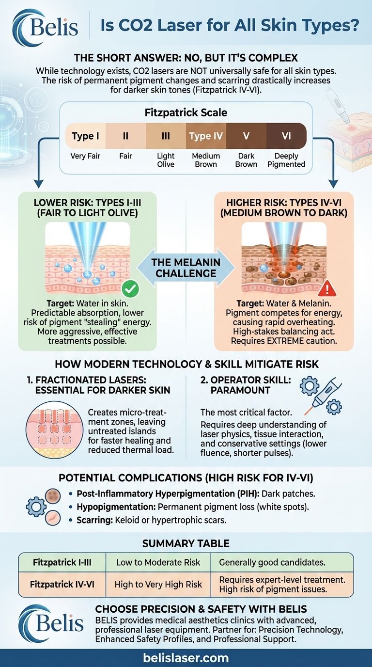 Il laser CO2 è adatto a tutti i tipi di pelle? Una guida critica alla sicurezza e ai rischi per il tipo di pelle Guida Visiva