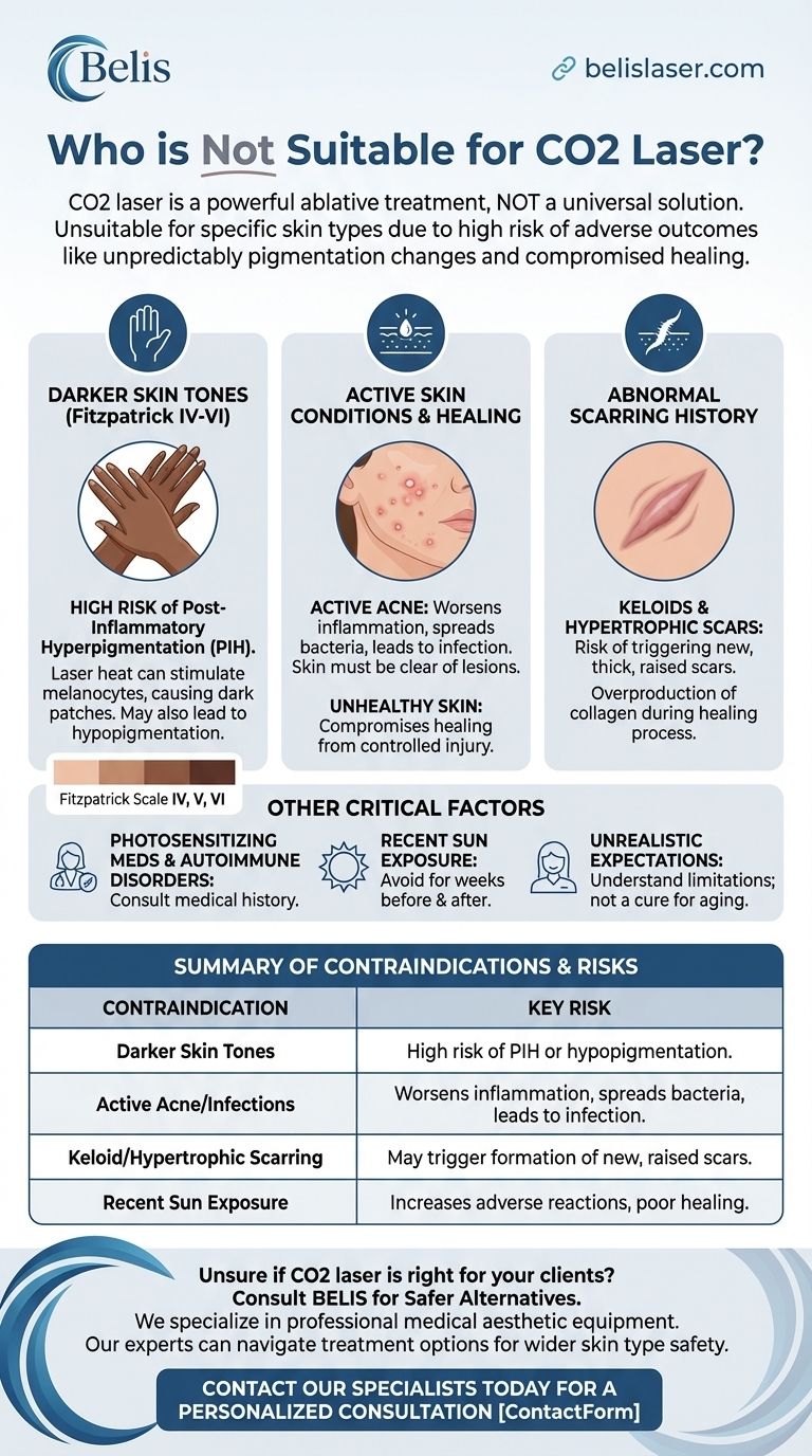 Chi non è adatto al laser CO2? Rischi chiave per pelli più scure e condizioni attive Guida Visiva