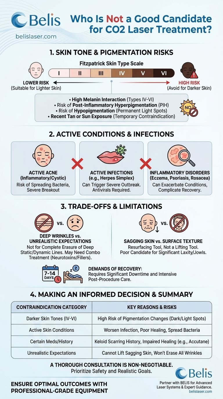 CO2 레이저에 적합하지 않은 사람은 누구인가요? 합병증을 피하고 안전한 시술을 보장하세요 시각적 가이드