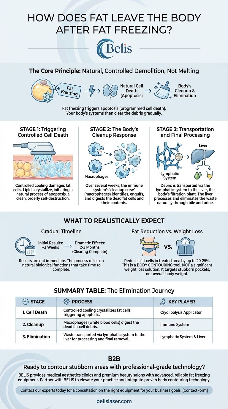 지방 냉각 시술 후 지방은 어떻게 몸 밖으로 배출되나요? 영구적인 지방 세포 제거의 과학 시각적 가이드